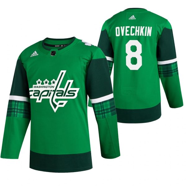 Washington Capitals Trikot Alexander Ovechkin #8 Grün 2020 St Paddy’s Day